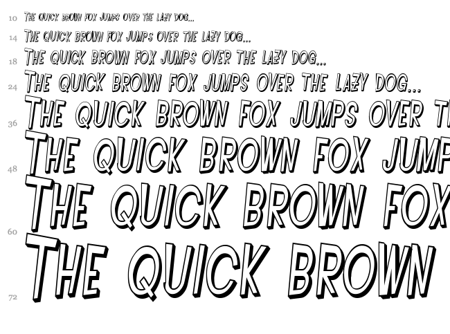 SF Intoxicated Blues font waterfall